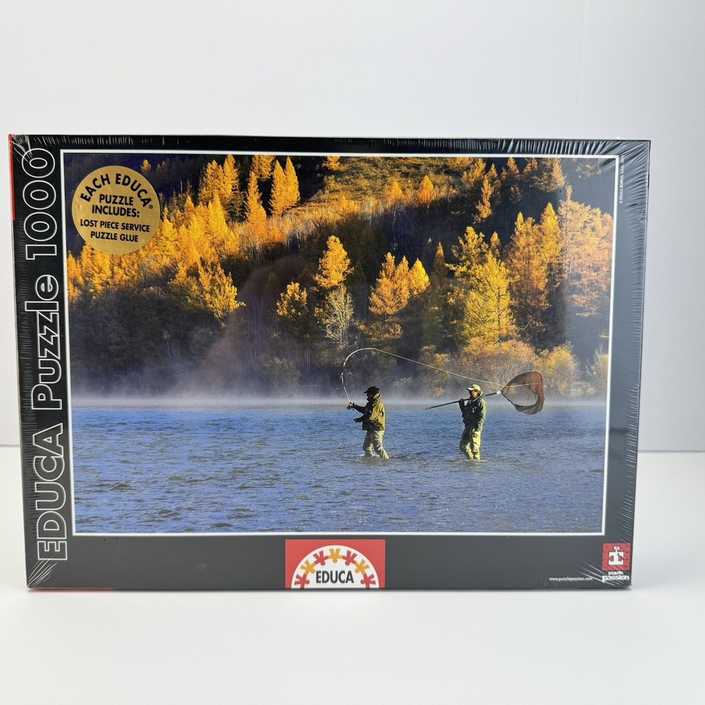 EDUCA 1000 Piece Puzzle Two Men Fishing 68 x 48 cm‎ Brand New Sealed Fathers Day